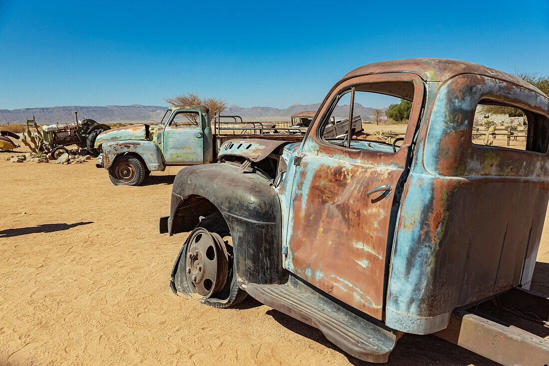 Alte Autos in Solitaire, Namib-Naukluft-Nationalpark; Namibia