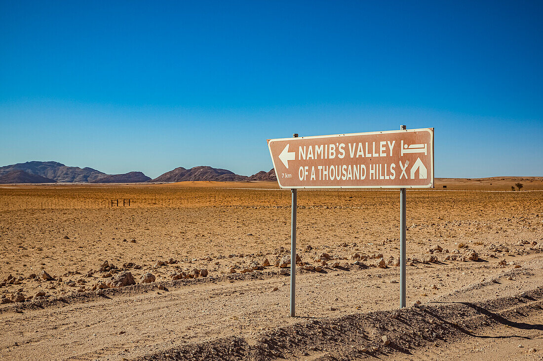 Lodge sign, Namib-Naukluft National Park; Namibia