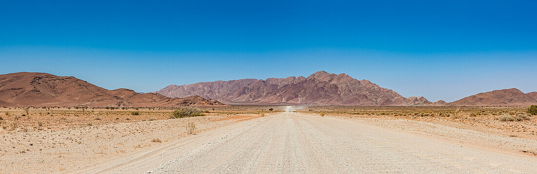 Long empty road in the desert, Namib-Naukluft National Park; Namibia