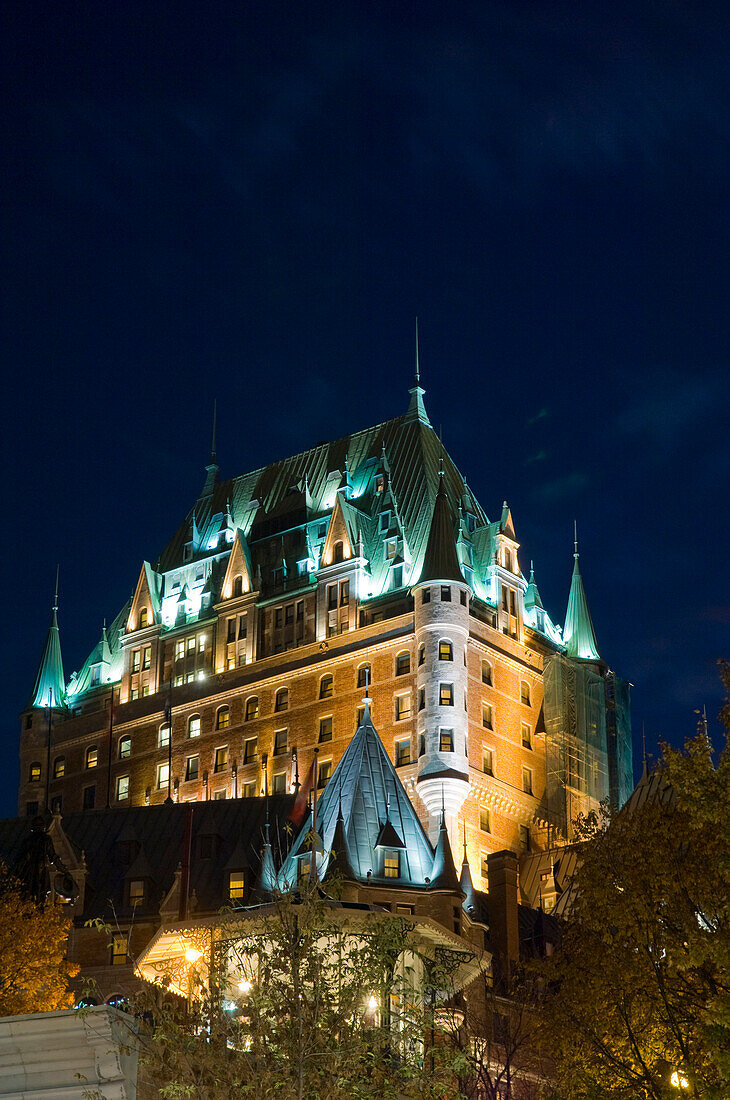 Chateau Frontenac at Night, Quebec City, Quebec, Canada