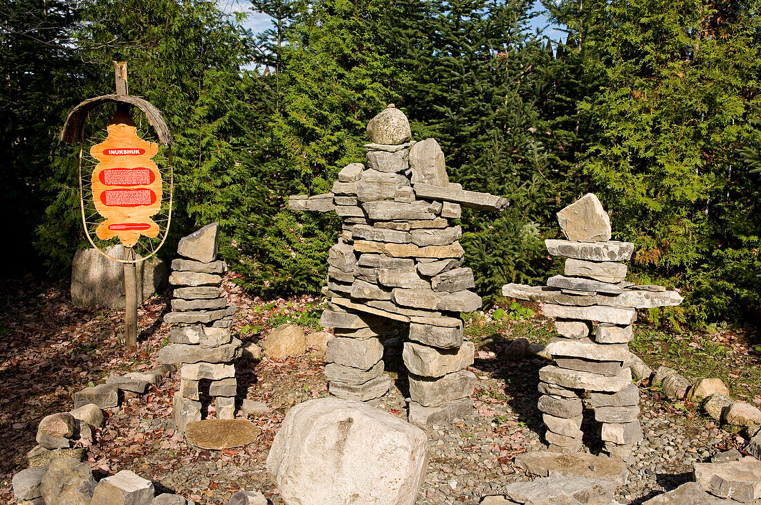 Stone Figures, Wendake, Quebec, Canada