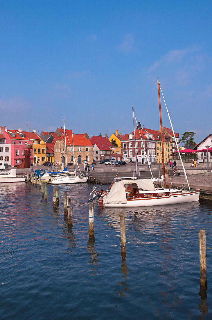 Boote im Yachthafen, Faaborg, Fyn Island, Dänemark