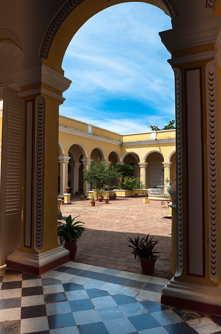 Innenhof des Museo Romantico, Trinidad, Kuba, Westindien, Karibik