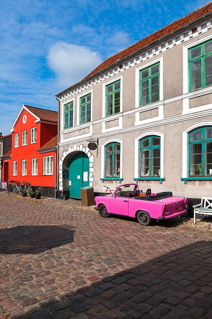 Typical Painted Housing, Aeroskobing Village, Aero Island, Denmark