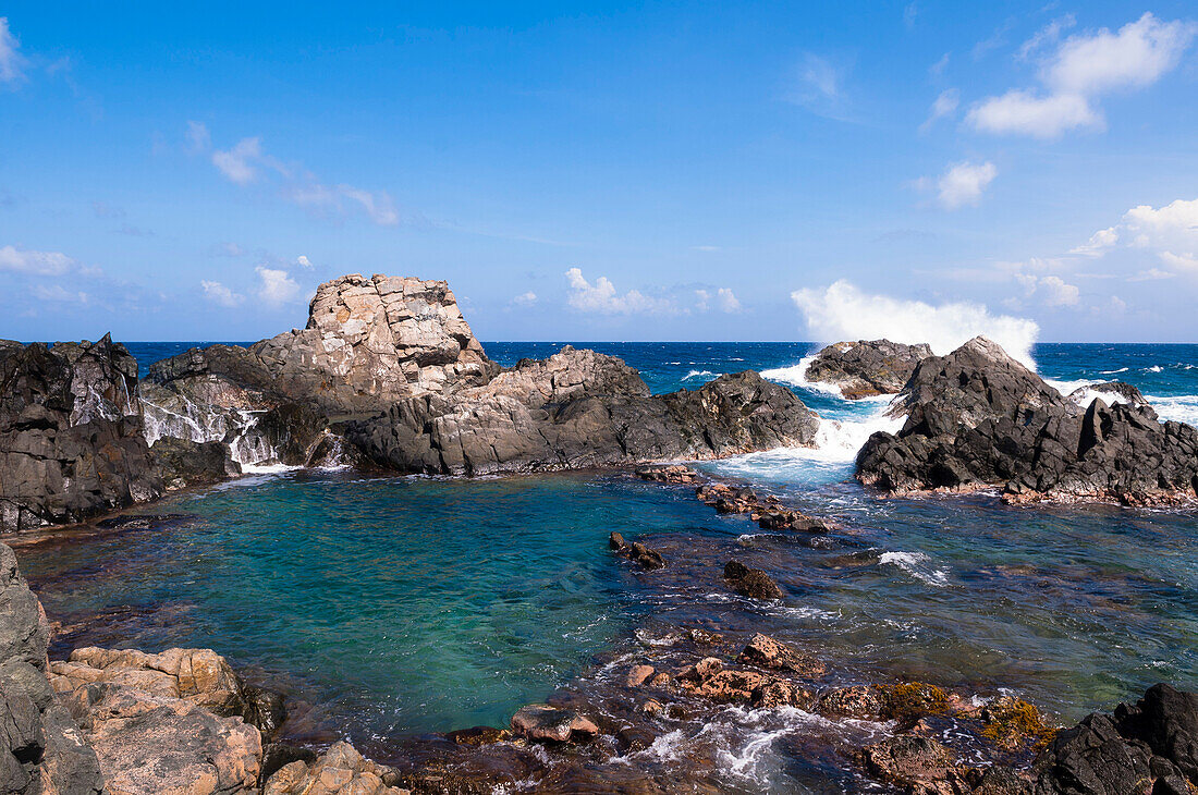 Naturpool und Felsen, Arikok National Park, Aruba, Kleine Antillen, Karibik