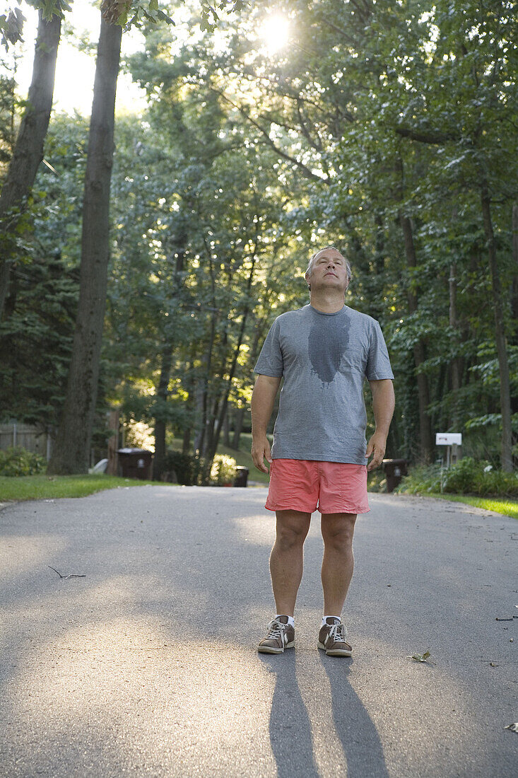 Man Resting After Morning Run