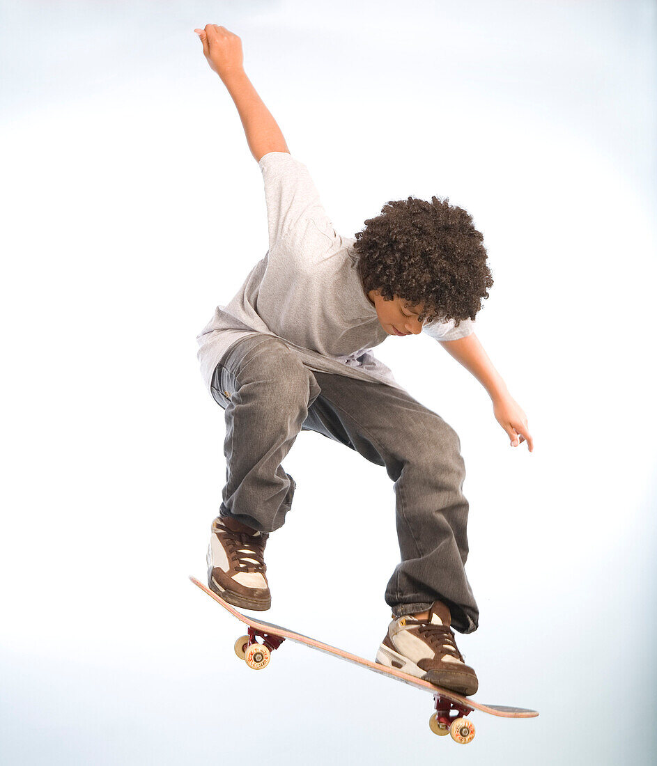 Skateboarder Doing an Ollie