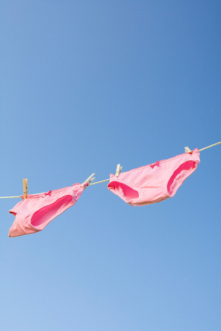 Pink Underwear on Clothesline