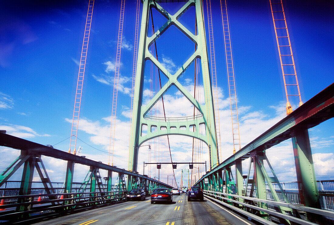 McDonald Bridge, Crossing from Halifax to Dartmouth, Nova Scotia, Canada