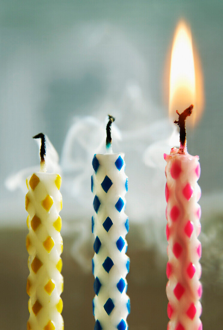 Close-Up of Birthday Candles