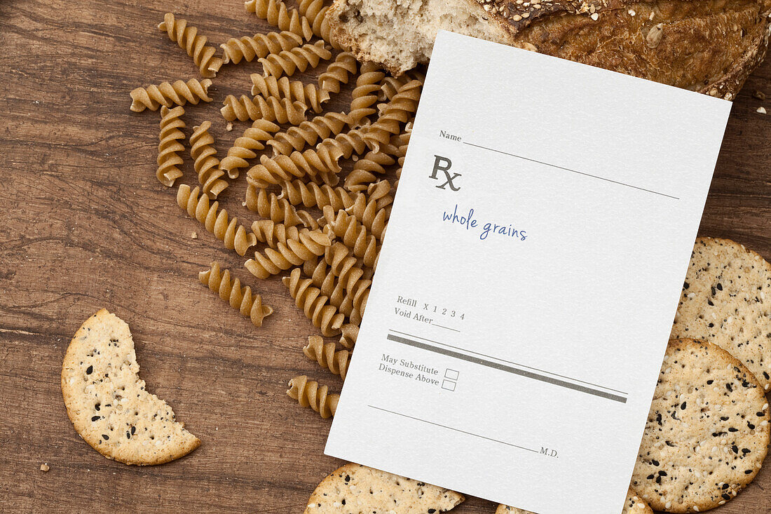 Variety of Whole Grain Products and Prescription, Birmingham, Alabama, USA