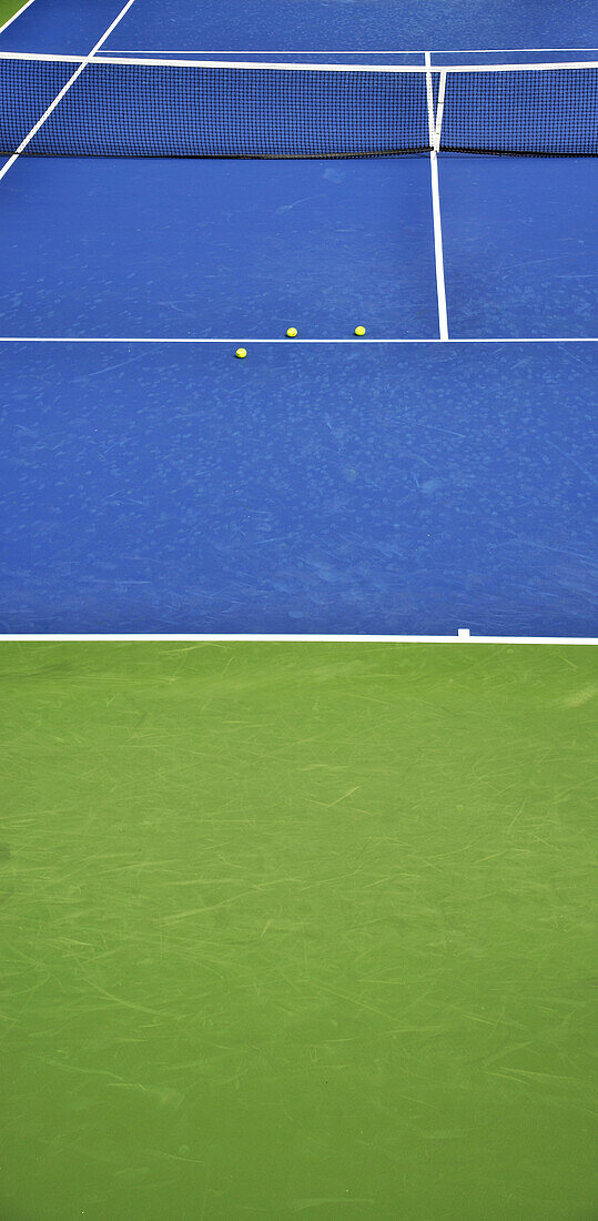 Nahaufnahme, Draufsicht auf einen Tennisplatz, Kanada