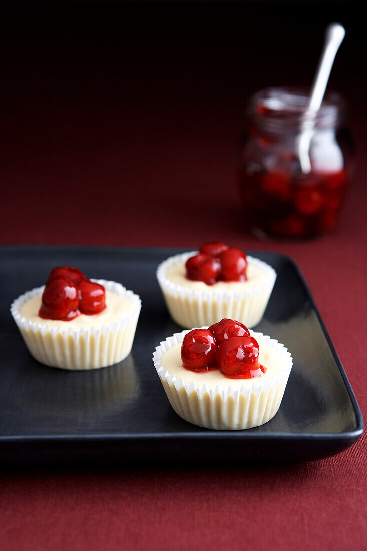 Mini Cherry Cheesecakes