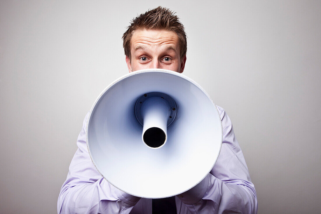 Businessman With Megaphone