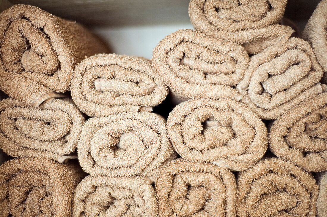 Stack of Rolled-up Towels