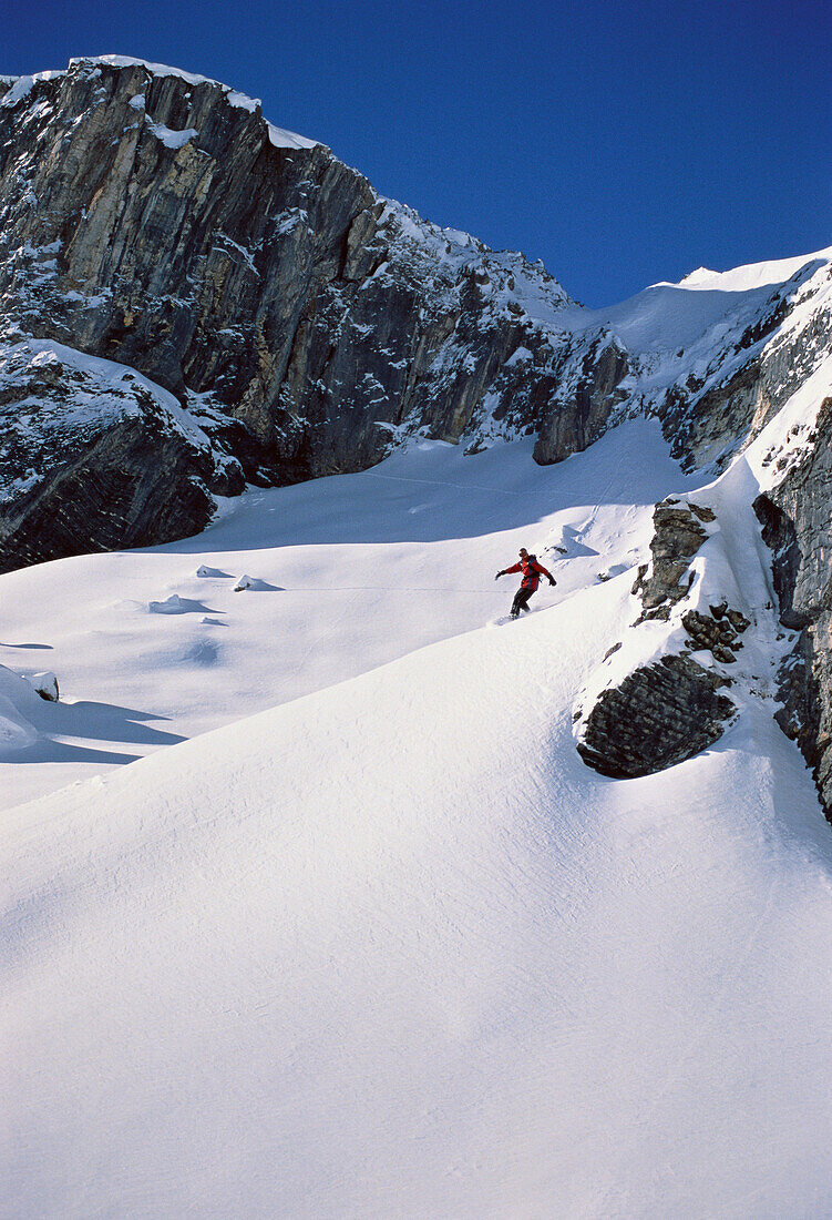 Snowboarder on Mountain Switzerland