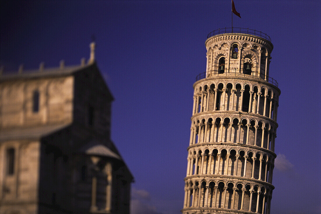 Leaning Tower of Pisa and Building, Pisa, Italy