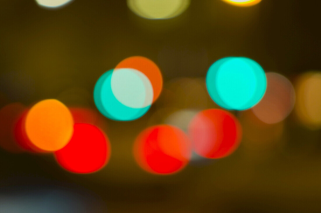 Blurred City Lights at Night