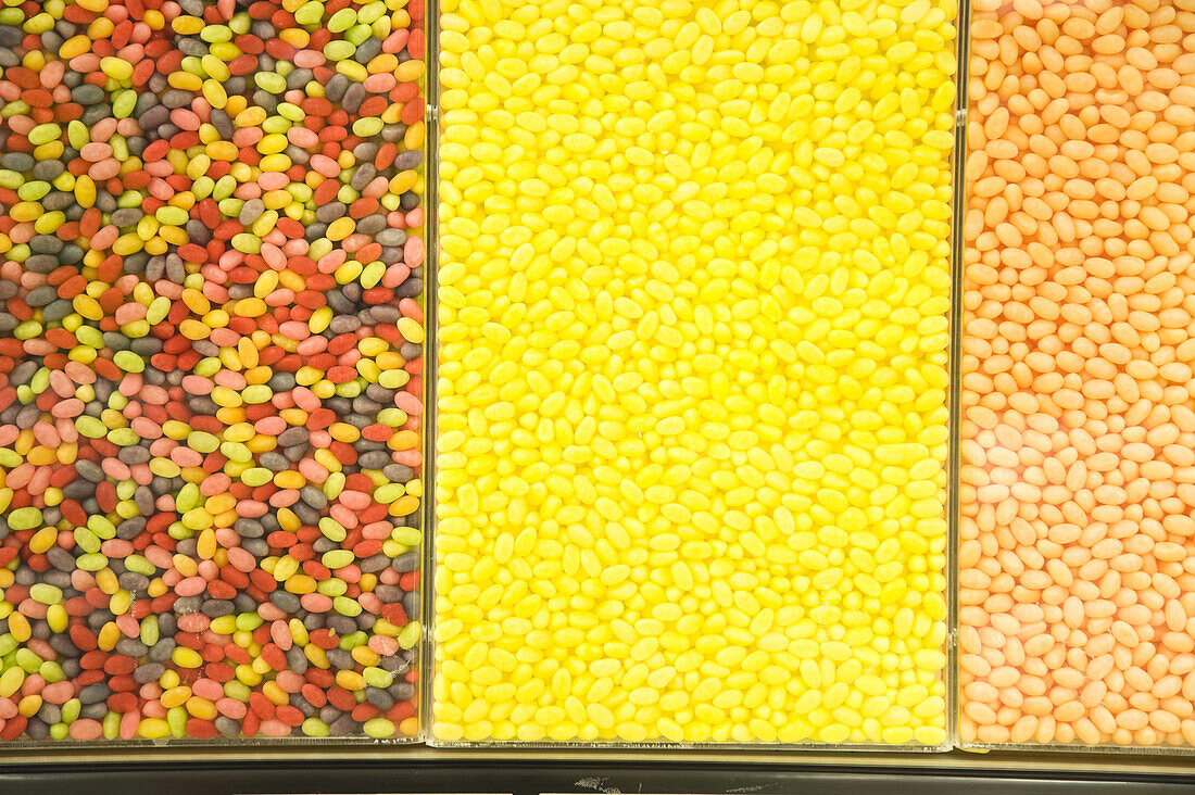 Closeup of Bulk Candy in Supermarket