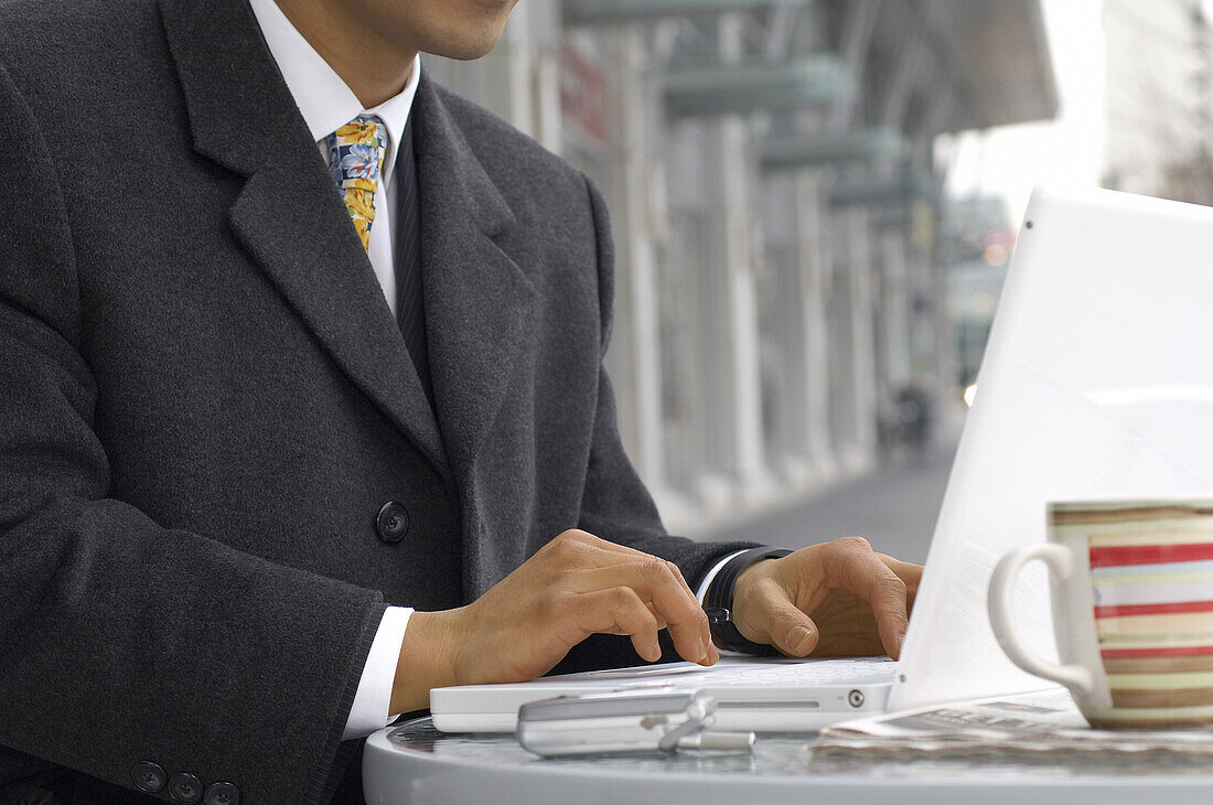Businessman Using Laptop Computer