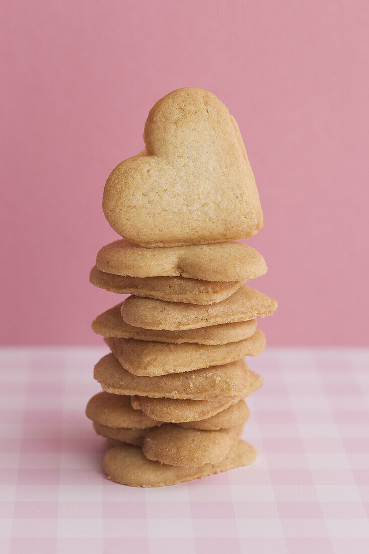 Stack of Heart-shaped Cookies