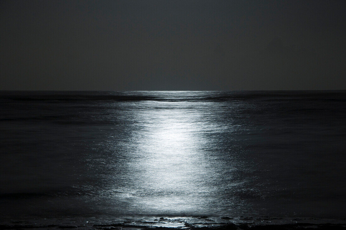 Moonlight on Pacific Ocean, Kauai, Hawaii, USA