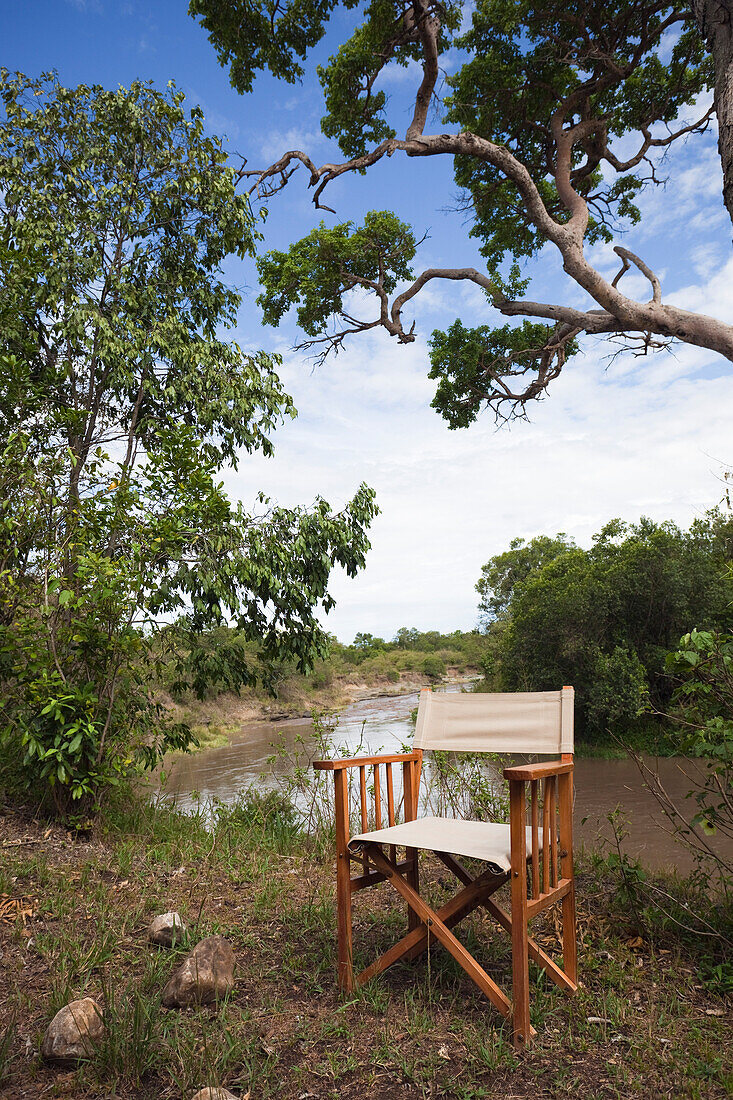Chair in Bush Camp, Masai Mara National Reserve, Kenya