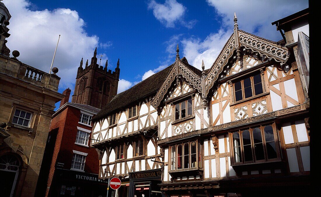 The Feathers Hotel, Ludlow, Shropshire, England; Hotel im Tutor-Stil