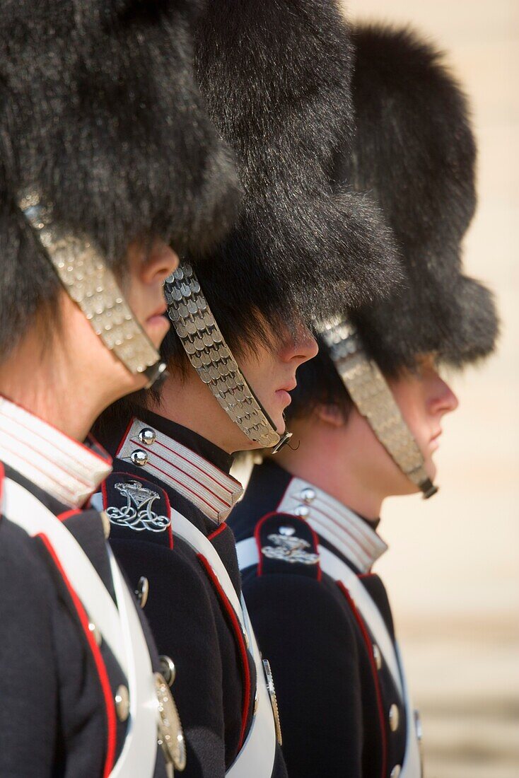 Amalienborg Palace, Copenhagen, Denmark; Palace Guards