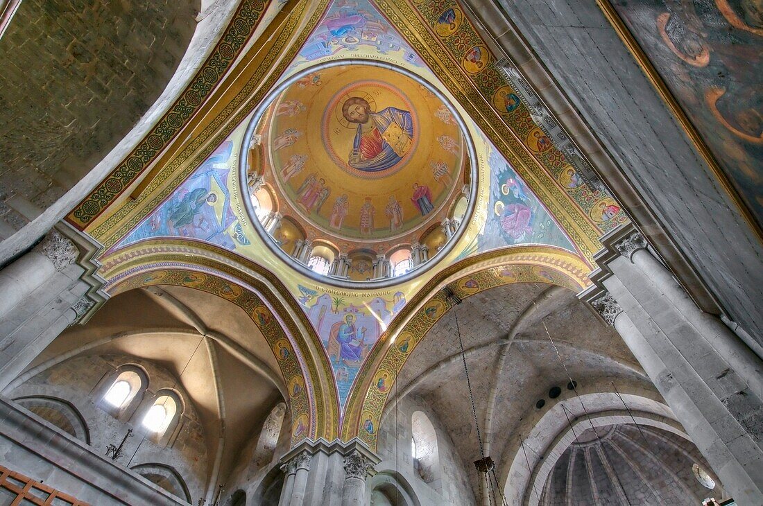 Dome Of The Katholikon, Church Of The Holy Sepulchre, Jerusalem, Israel; Ceiling Christian Church