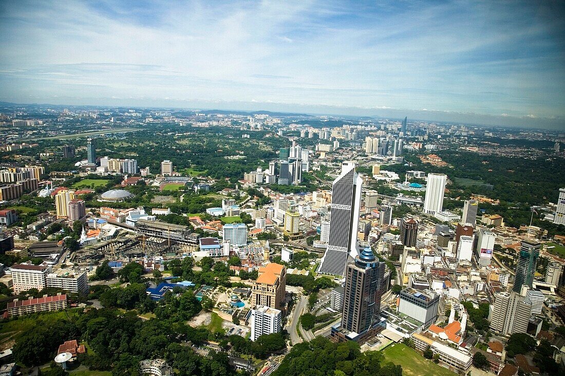 Luftaufnahme von Kuala Lumpur; Sabah, malaysisches Borneo, Malaysia