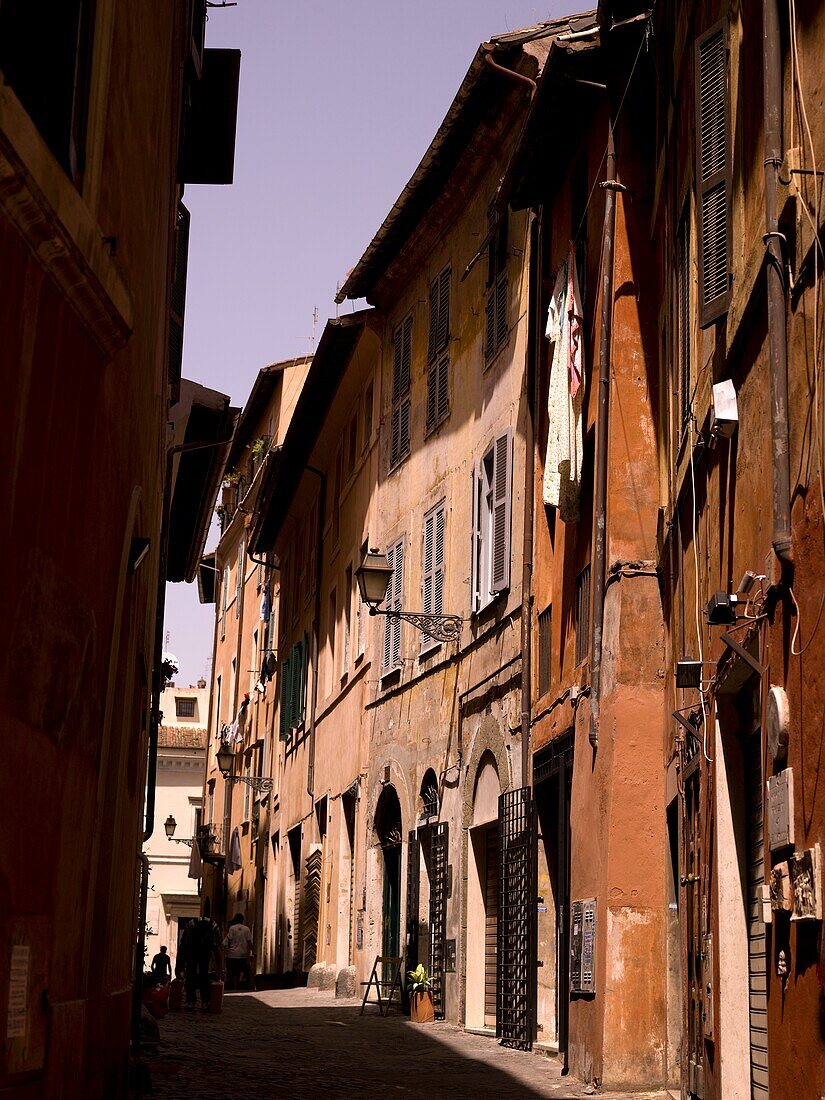 Narrow Street Of Jewish Ghetto; Rome, Italy