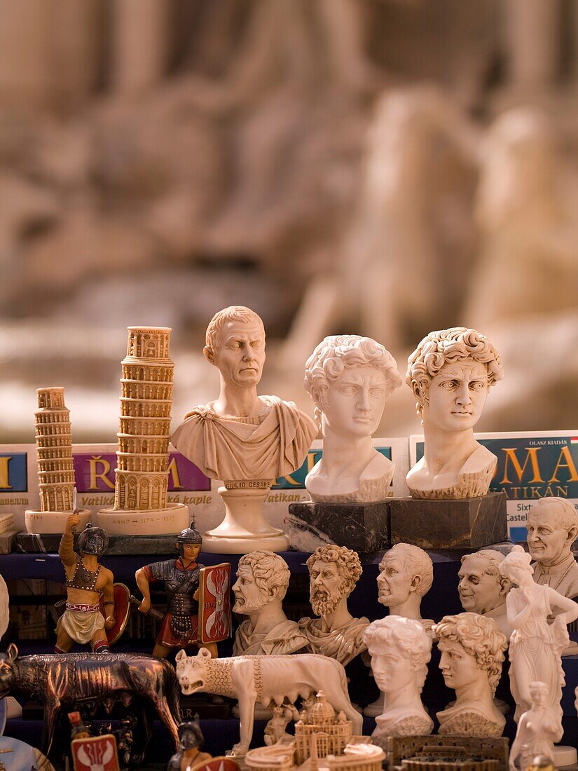 Souvenirs On Market Stall; Rome, Italy