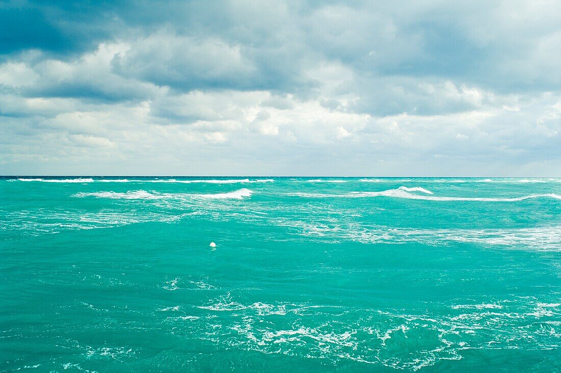 Atlantic Ocean And Sky From Palm Beach County; Florida, Delray Beach, Usa