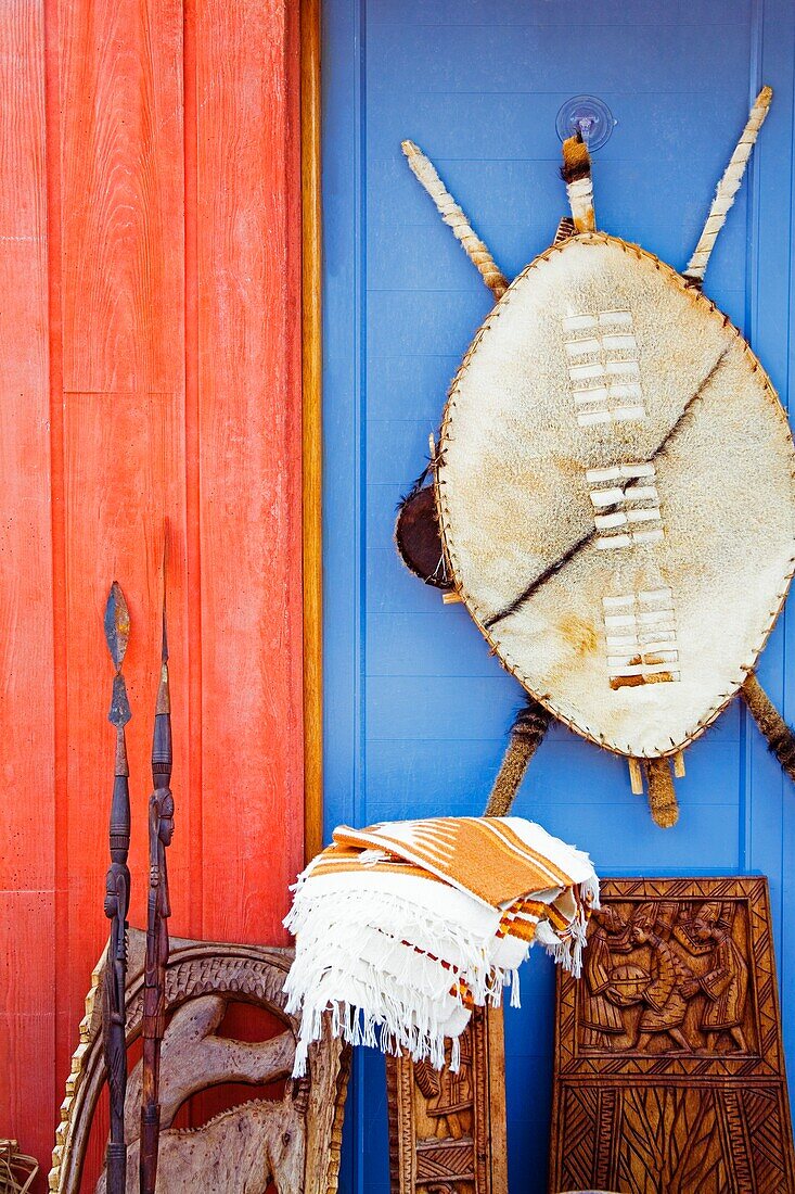 African Craft Store, Philipsburg City, St. Maarten Island, Netherlands Antilles, Caribbean; Philipsburg, St. Maarten Island, Netherlands Antilles