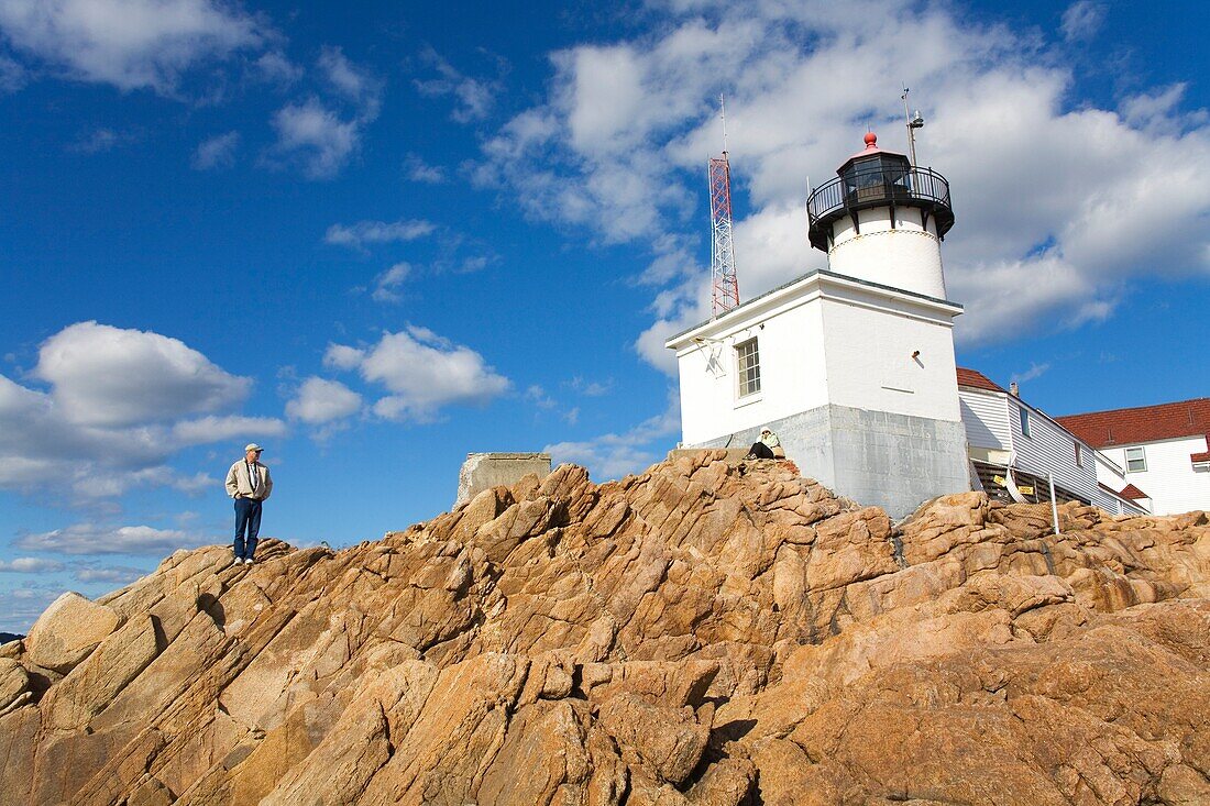 Eastern Point Lighthouse; Gloucester, Cape Ann, Großraum Boston, Massachusetts, Usa