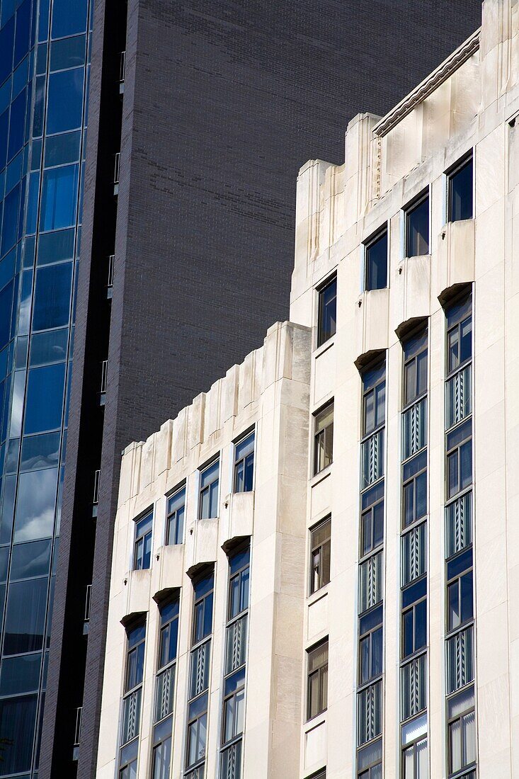 Buildings On Main Street In Rochester; New York State, Usa