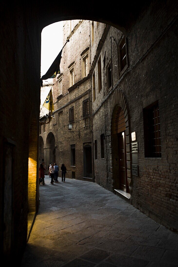 Alley In Siena; Tuscany, Italy