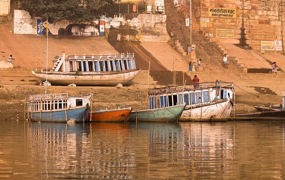 Boats In Varanasi; India