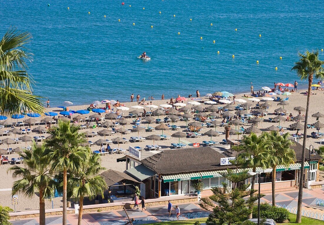 La Carihuela Beach; Torremolinos, Costa Del Sol, Malaga Province, Spain