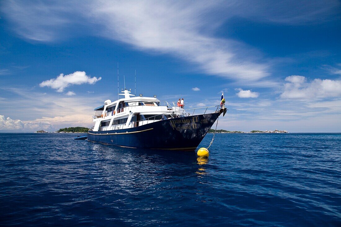 Phuket,Thailand; Ship Offshore In The Similan Islands National Marine Park