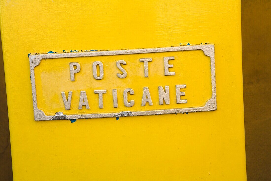 Vatikanisches Postamtsschild; Rom, Italien