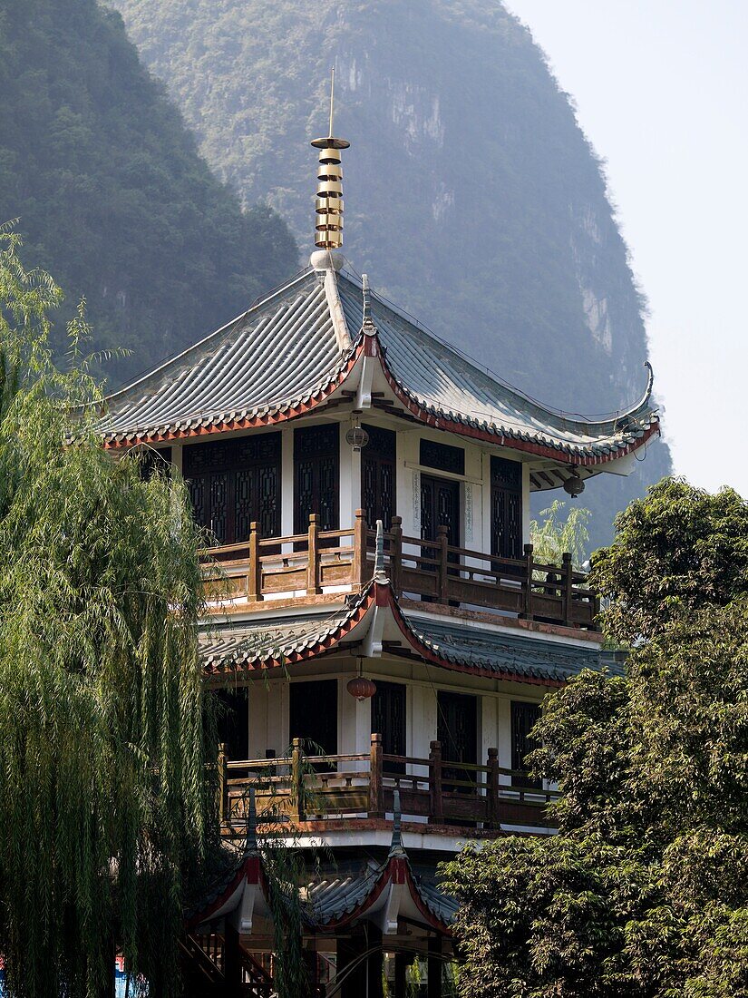 Traditional Asian Building In Mountain Area