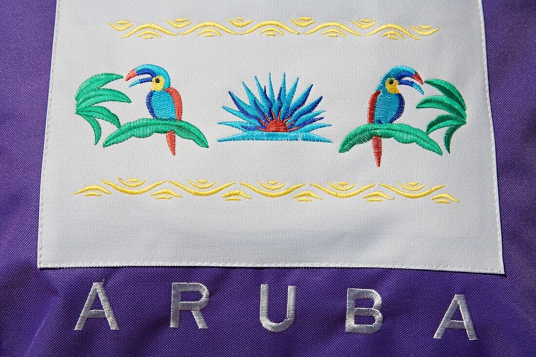 Detail der Einkaufstasche; Oranjestad, Insel Aruba, Aruba