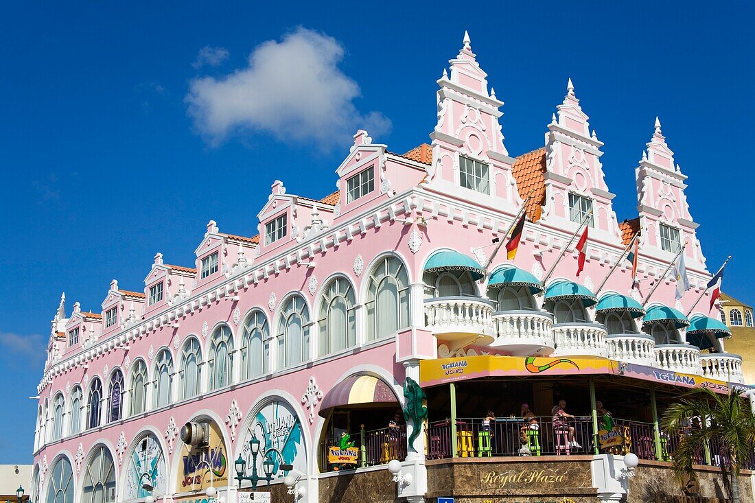 Local Achitecture; Royal Plaza Mall, Oranjestad, Aruba Island, Kingdom Of The Netherlands.
