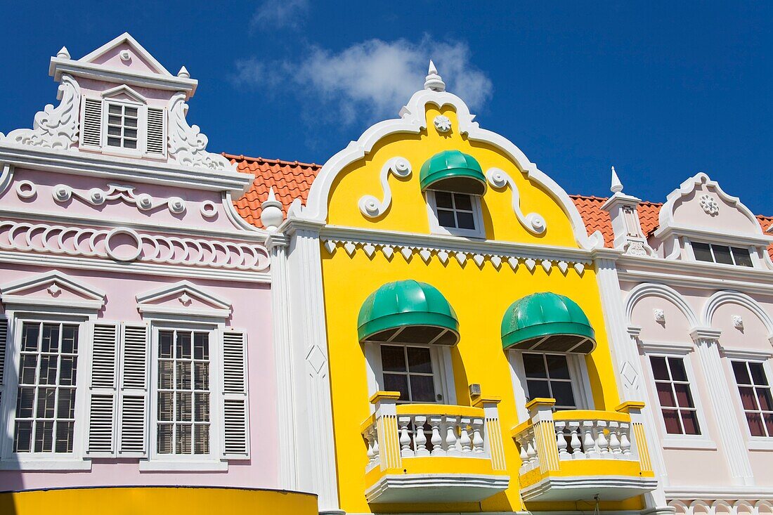 Lokale Architektur; Holland Aruba Mall, Oranjestad, Insel Aruba, Aruba, Königreich der Niederlande