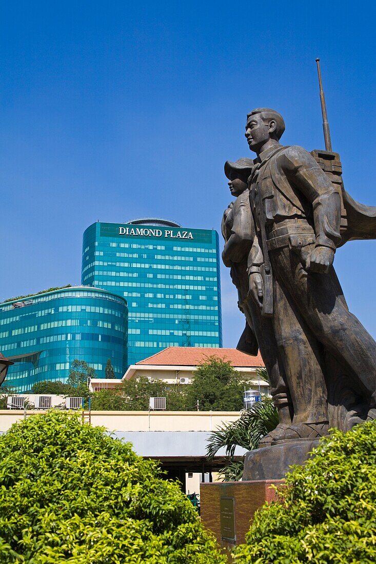 War Monument At The General Post Office; Ho Chi Minh (Saigon), Southern Vietnam Region, Vietnam