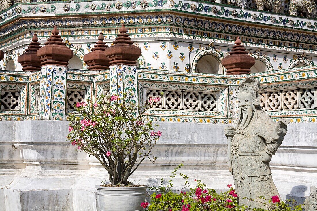 Statue At Wat Arun (Temple Of The Dawn); Bangkok, Thailand