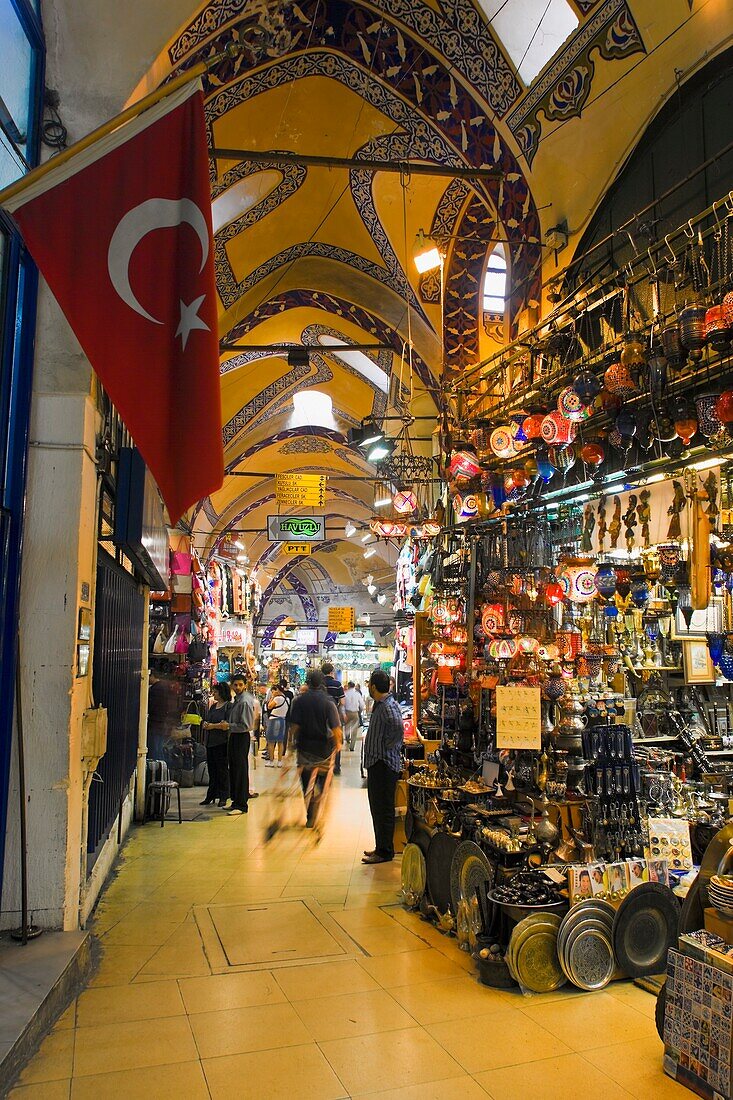 Grand Bazaar, Istanbul, Turkey; Interior Of Turkish Market Place