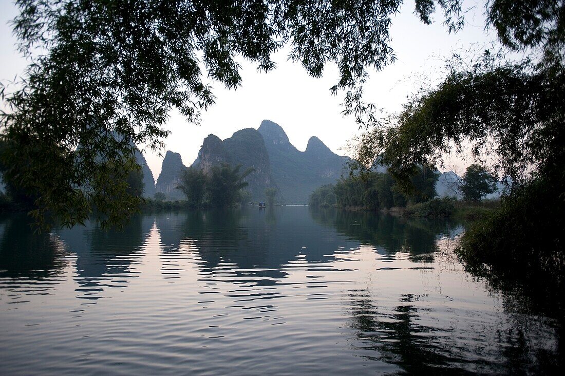 Yulong River, Yangshuo, China; Scenic Of River